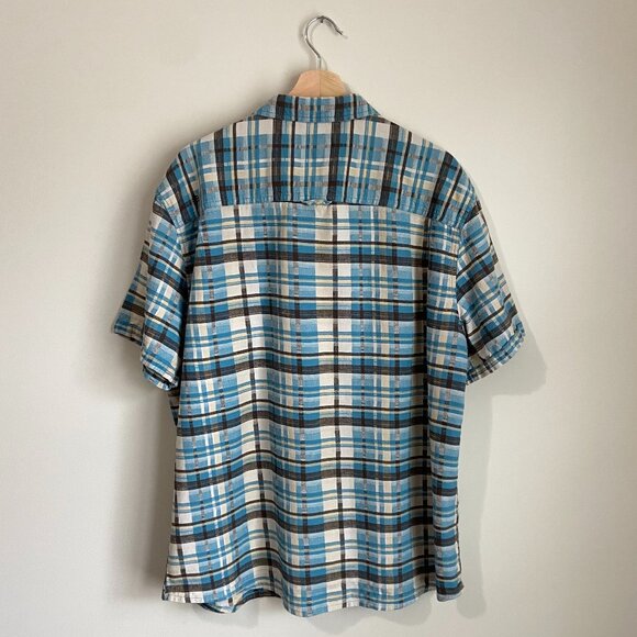 Men's XXL Royal Robbins Plaid Short-Sleeve Button Down Collared Shirt - Picture 2 of 6